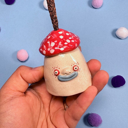 Miniature incense holder “Fly agaric with a little butt”
