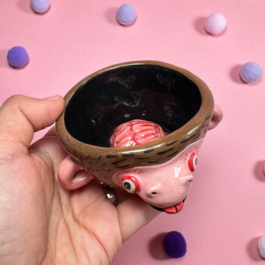 Tea bowl with a brain"Monkey" , 70ml
