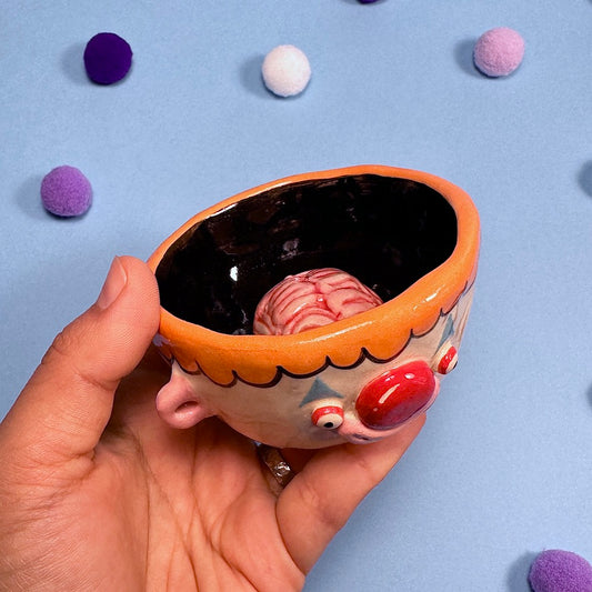 Tea bowl with a brain"Clown", 70ml