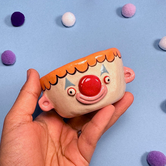 Tea bowl with a brain"Clown", 70ml