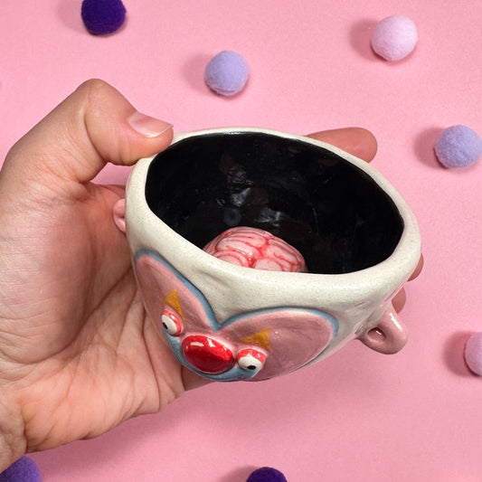 Tea bowl with a brain "Clown", 85ml