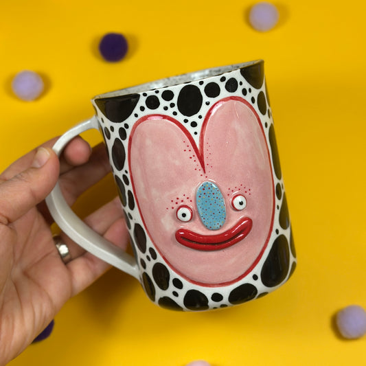 Spotted White Mug, 465ml