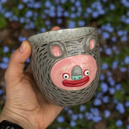 Ceramic cup "Bat", 445ml